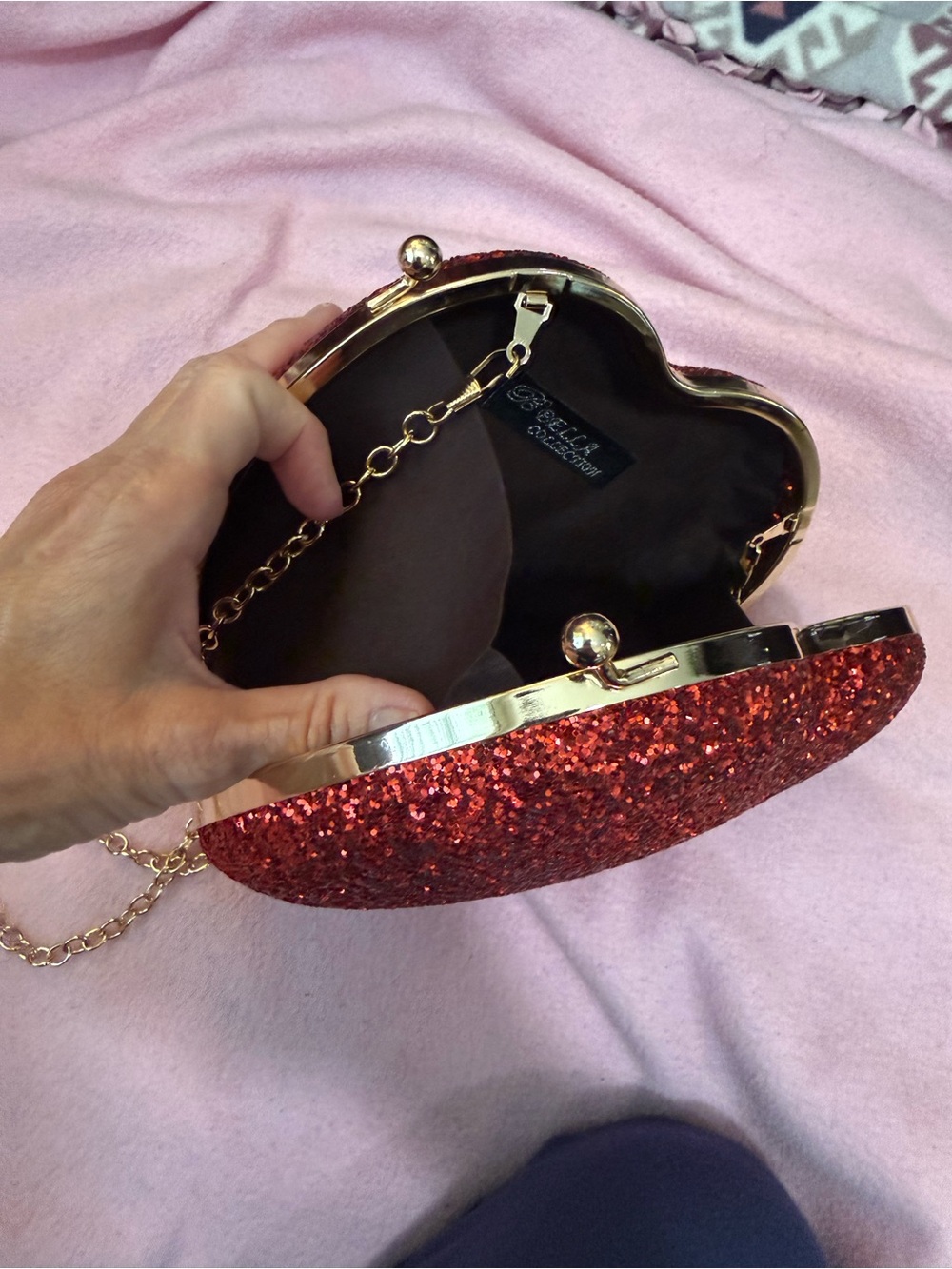 Heart glitter purse - Picture 4 of 6